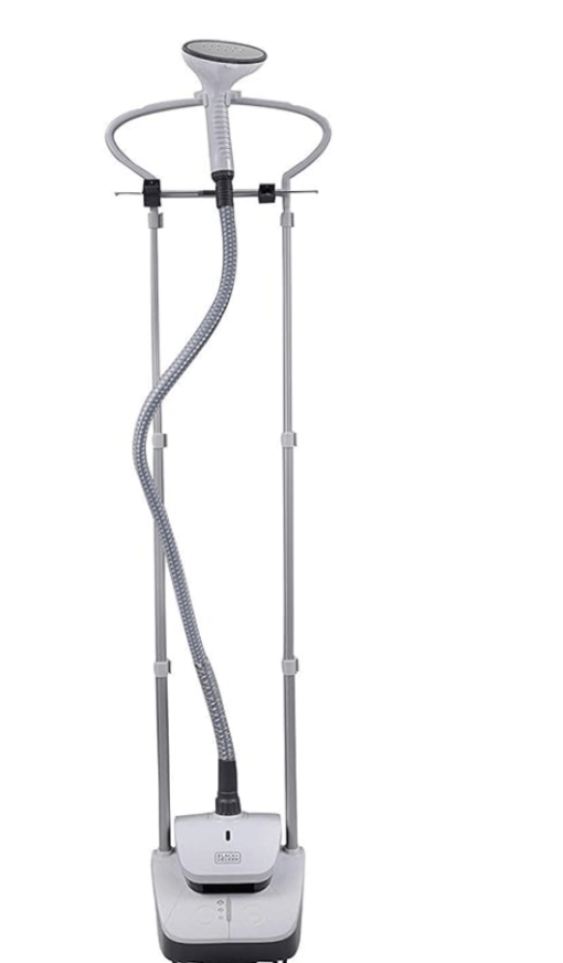 BLACK+DECKER Garment Steamer with Pleat Maker 2000 Watt, Fabric Brush, Collar Id and Lint Remover (White)